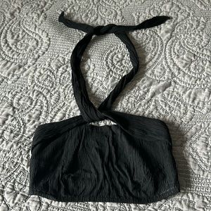 Cleobella black halter top, size small